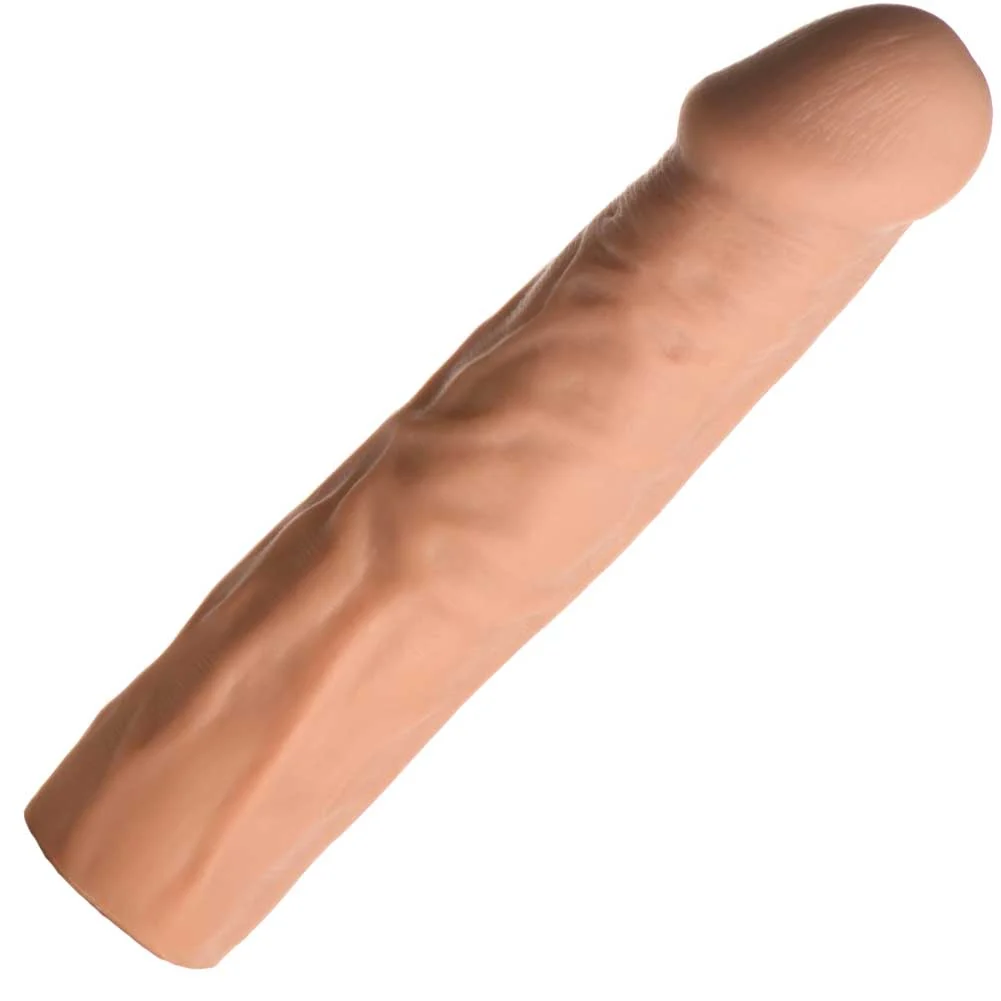 1.5" Extra Length Jock Penis Extension Sleeve, 9", Latte