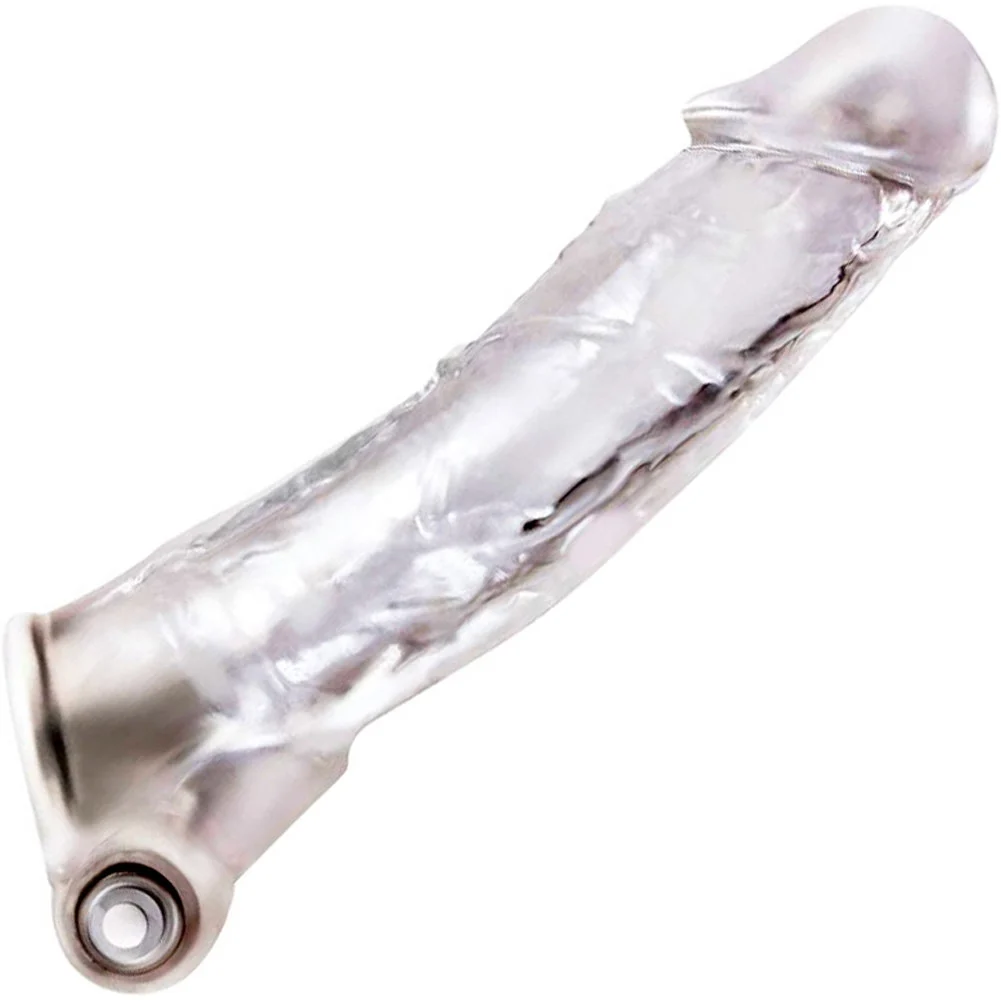 1.75" Extra Length Renegade Manaconda Vibrating Penis Extension, 7.25", Clear