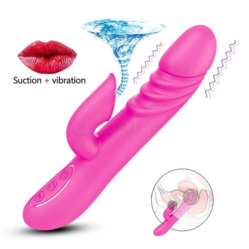12 Speed G spot Vibrator and Clit Sucker -Licking Tongue Realistic Sensation-