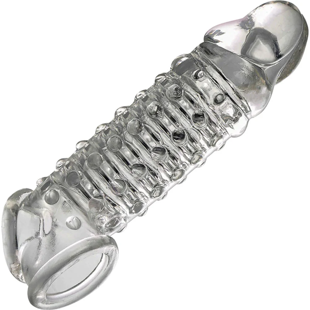 2" Extra Length Icon Toppers Penis Extender, 7", Clear