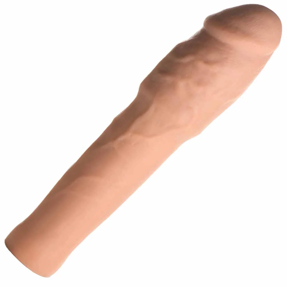 2" Extra Length Jock Thick Penis Extension, 11", Latte