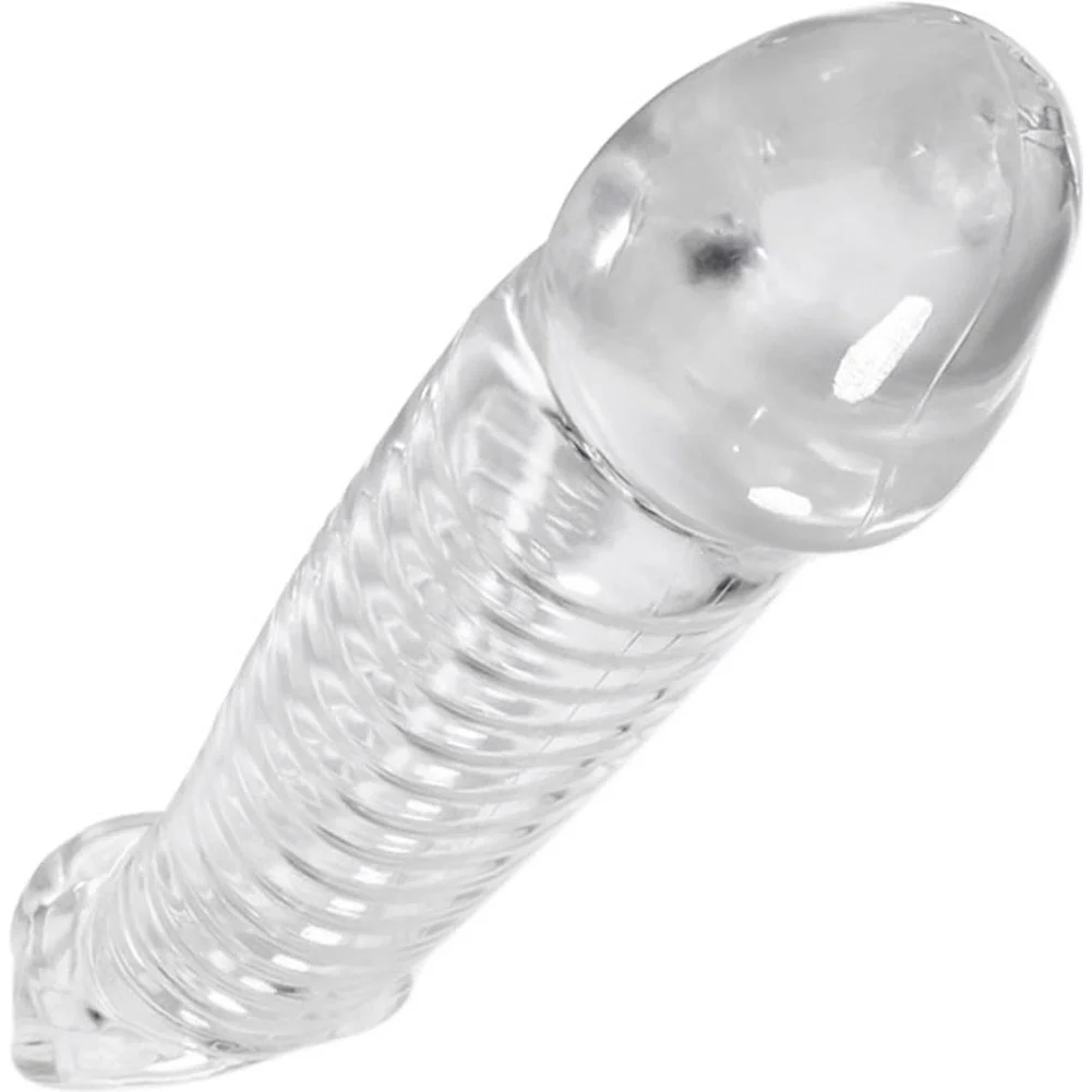2" Extra Length OxBalls Atomic Jock Muscle Cocksheath, 9.25", Clear