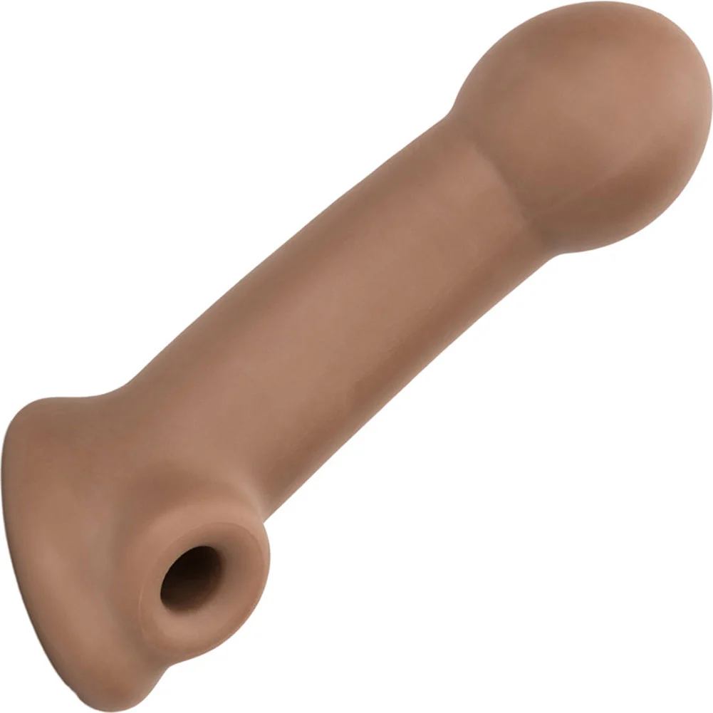 2" Extra Length Penis Extension with Scrotum Support, 6.25", Brown