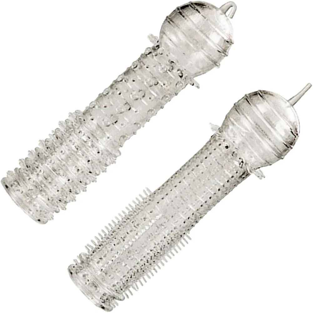 2 Pack Senso Penis Sleeves, 5.25", Clear