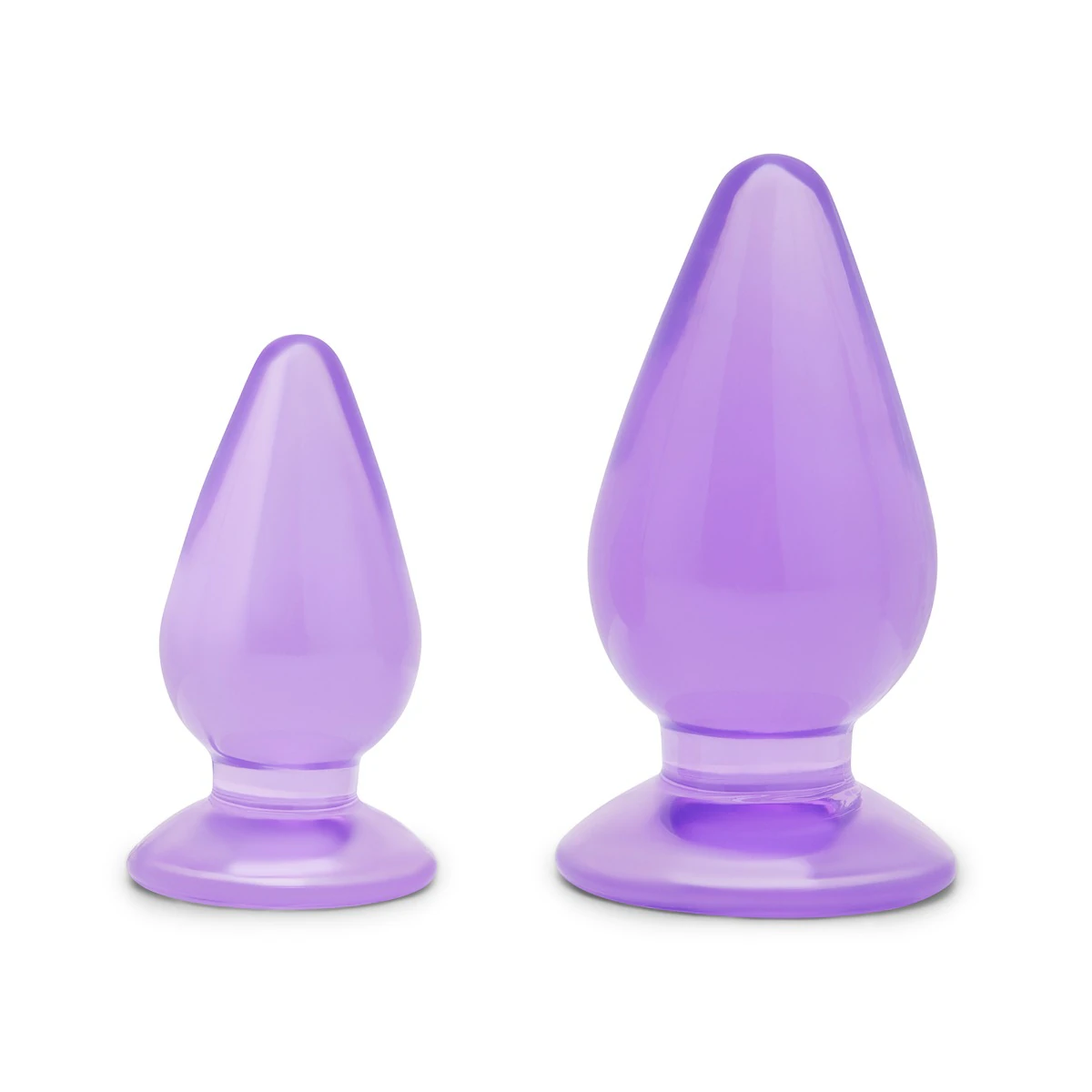 2 piece dual bulbous butt plug set
