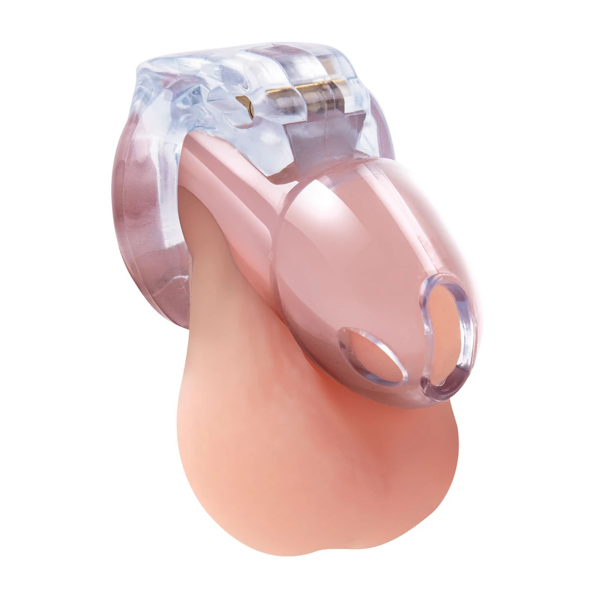 3.5 inch side lock see thru chastity cage