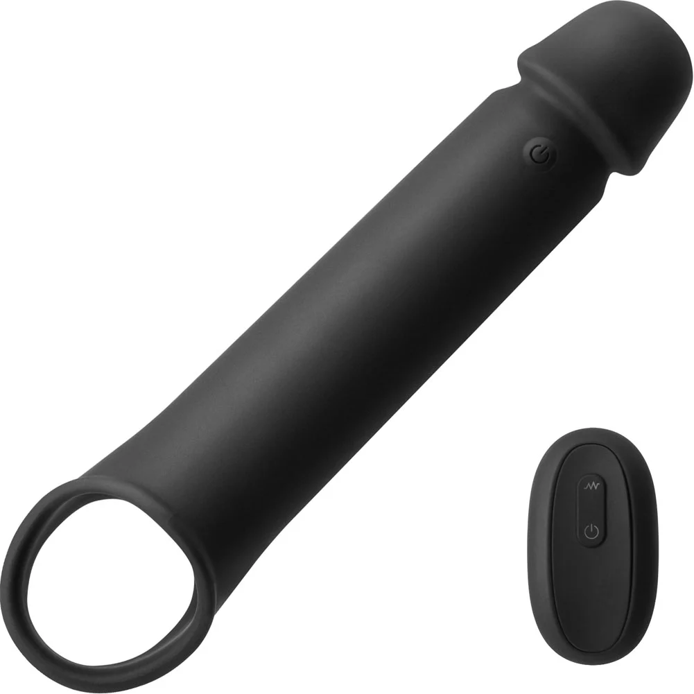 3" Extra Length Renegade Brute Vibrating Penis Extension, 9.5", Black