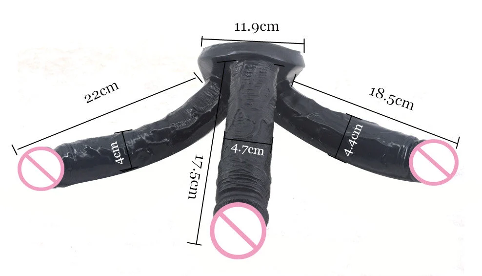 3 in 1 Dildo | Realistic | Strong Suction Cup | Premium Quality