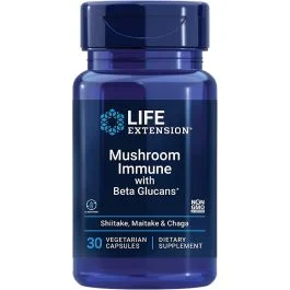30 Veggie Caps Mushroom Immune with Beta Glucans Life Extension
