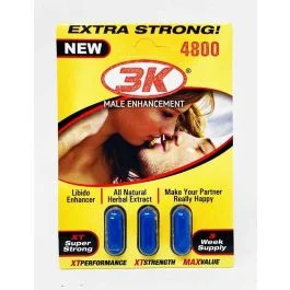 3K Blue 3 Pills 4800 Herbal Male Enhancement Supplement