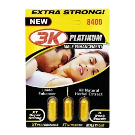 3K Gold XT 8400mg Male Enhancement 3 Capsules