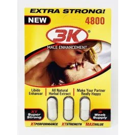 3K White 3 Pill Male Sexual Libido Enhancer 4800mg XT Super Strong