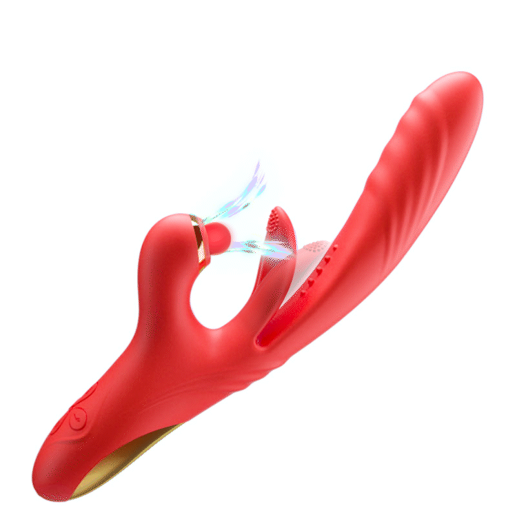 4 IN 1 Thrusting Vibrator with Licking, Vibration & Clit Tapping