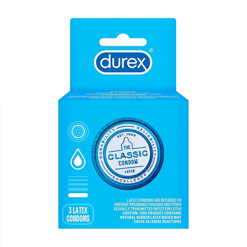 Durex Classic Lubricated Condoms by Paradise Marketing Services – 3 Pack