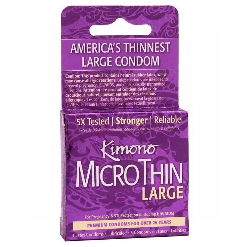 Paradise Marketing Services Kimono Micro Thin Large Condoms (3 Pack)