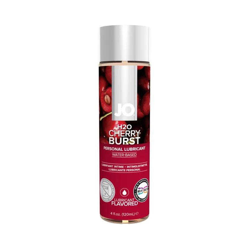 System Jo JO H2O Cherry Burst Flavored Water-Based Lubricant – 4 oz.