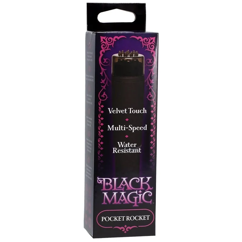 Doc Johnson Black Magic Pocket Rocket Massager Part Number 0951-13-BX