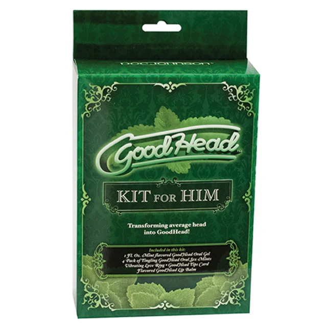 Doc Johnson GoodHead Kit for Him – Mint Flavored Oral Sex Enhancement Set