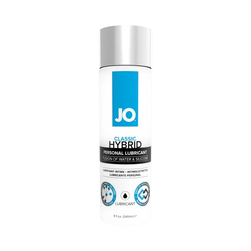 System Jo JO Classic Hybrid Lubricant 8 oz. – Long-Lasting Silicone and Water-Based Formula