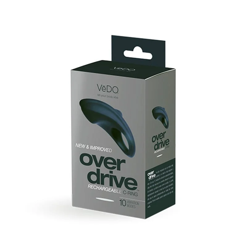 Savvy Co. VeDO Overdrive+ Rechargeable Vibrating Ring – Just Black