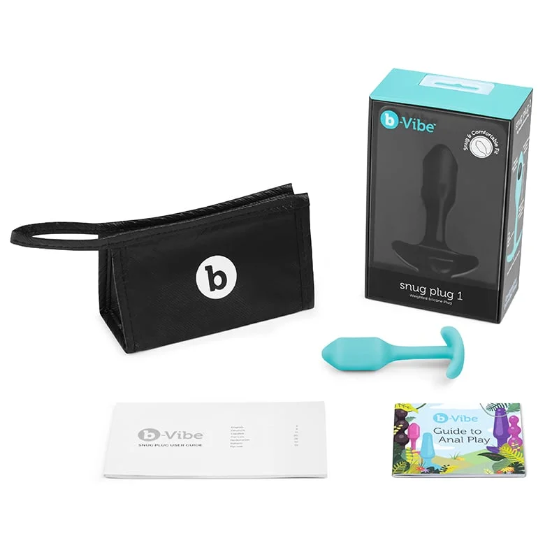 COTR Inc. b-Vibe Snug Plug 1 Weighted Silicone Anal Plug in Mint