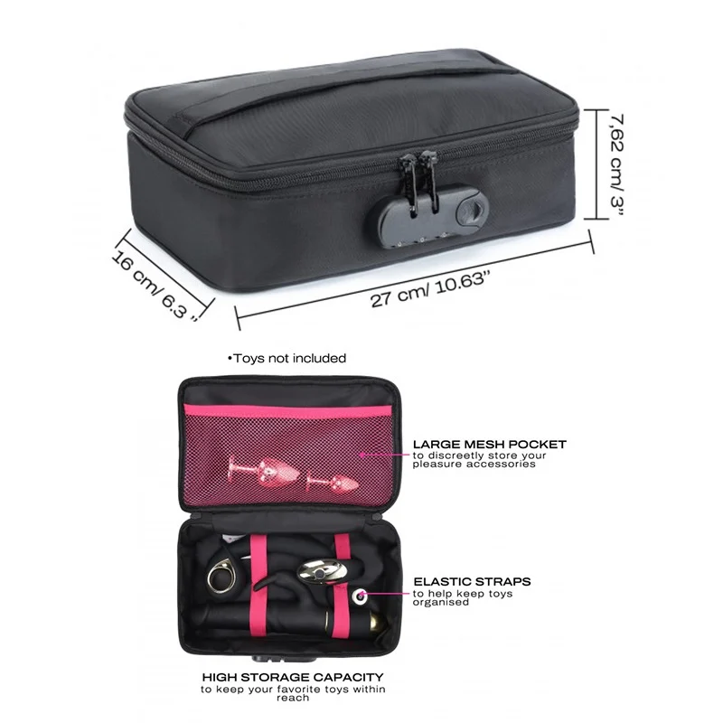 Lovely Planet USA Dorcel Discreet Storage Box with Integrated Padlock and Code