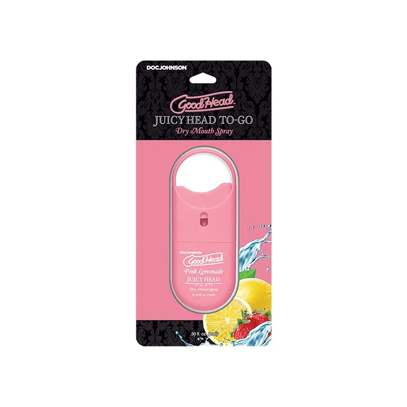 Doc Johnson GoodHead Juicy Head Dry Mouth Spray To-Go Pink Lemonade 0.30 oz.