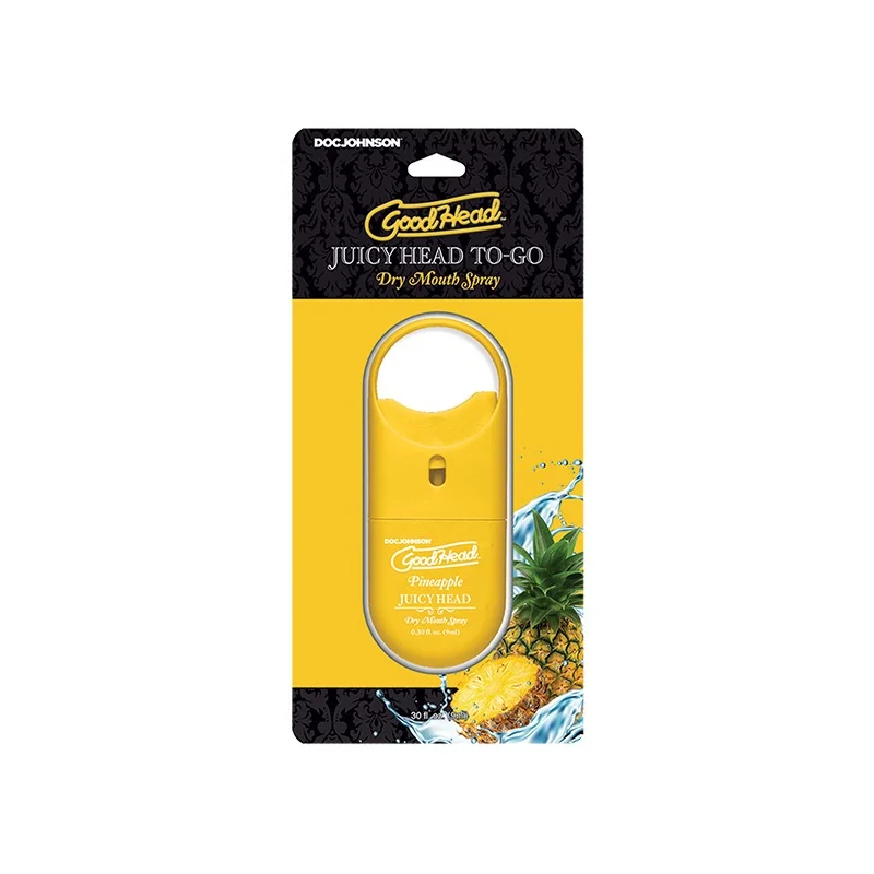 Doc Johnson GoodHead Juicy Head Dry Mouth Spray To-Go Pineapple – 0.3 oz. Travel Size