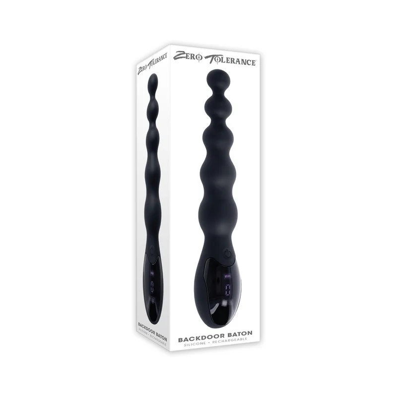 Evolved Zero Tolerance Backdoor Baton Rechargeable Anal Vibrator – Black