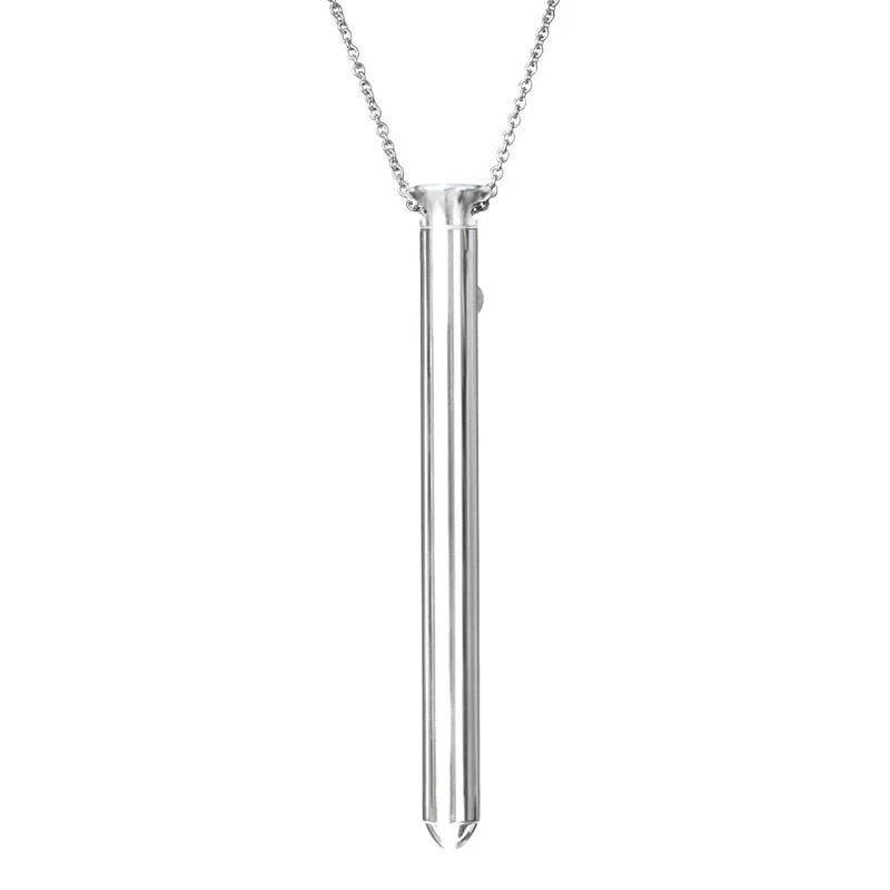 Crave Vesper Necklace Vibe Silver by Crave Innovations – Elegant External Stimulator with 4 Speeds