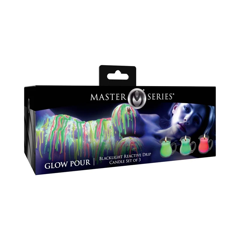 XR LLC Master Series UV Blacklight Neon Wax Candles – Safe, Unscented, 12-Hour Burn Time