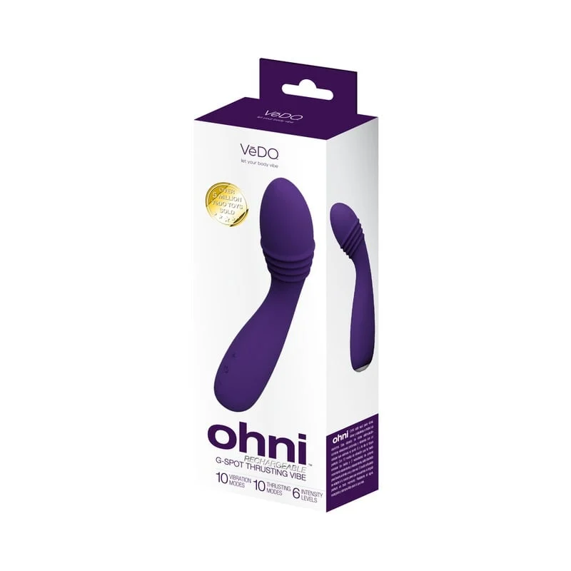 Savvy Co. VeDO Ohni Rechargeable G-Spot Thrusting Vibrator – Purple