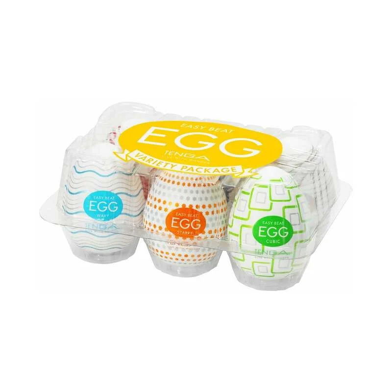 TENGA EGG Variety Pack Standard by TENGA USA, Inc – Discreet & Stretchable Pleasure Eggs with Unique Textures