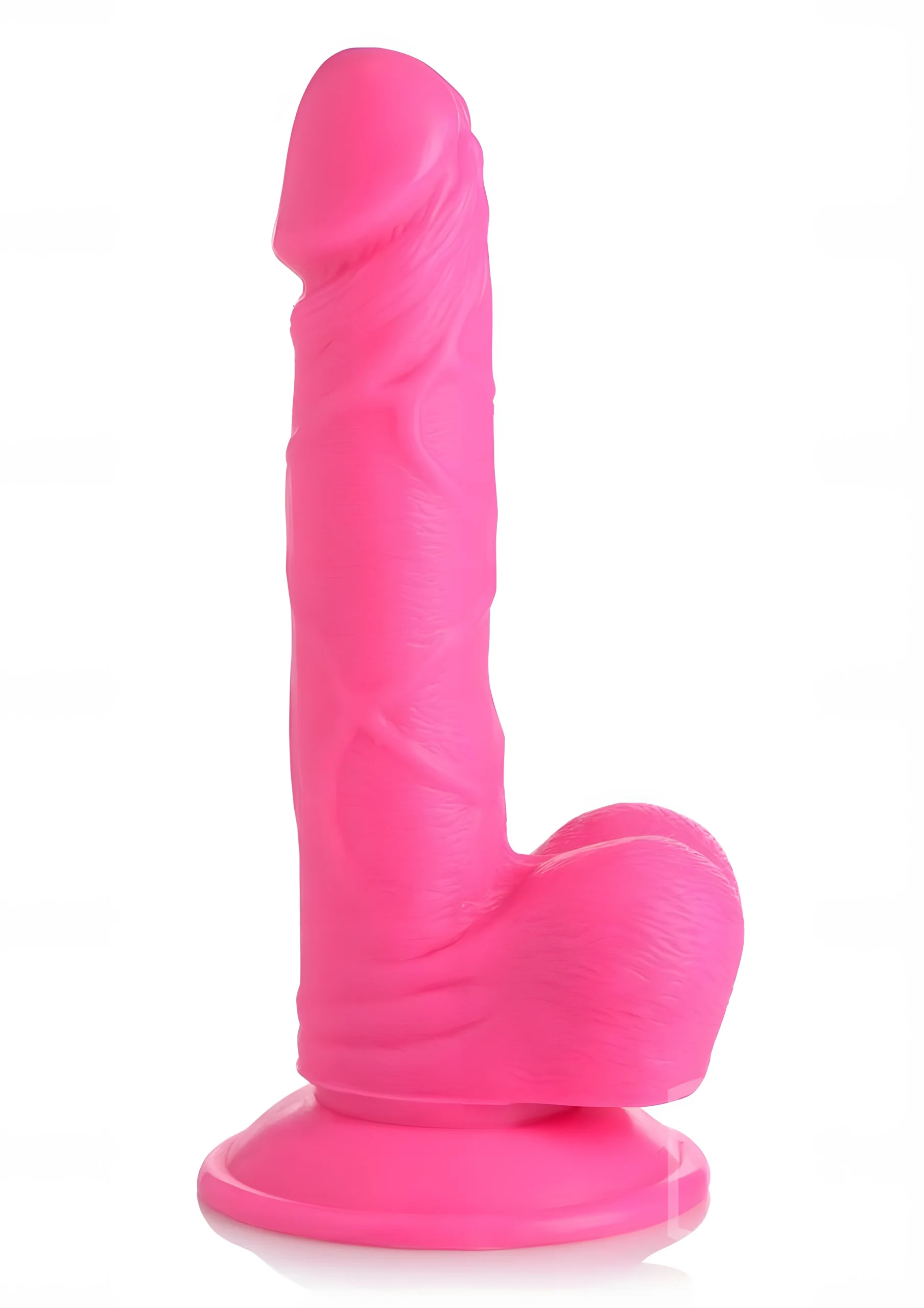 6.5 Inch Pink Dildo With Balls