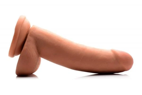 8 Inches Ultra Real Dual Layer Suction Cup Dildo Tan