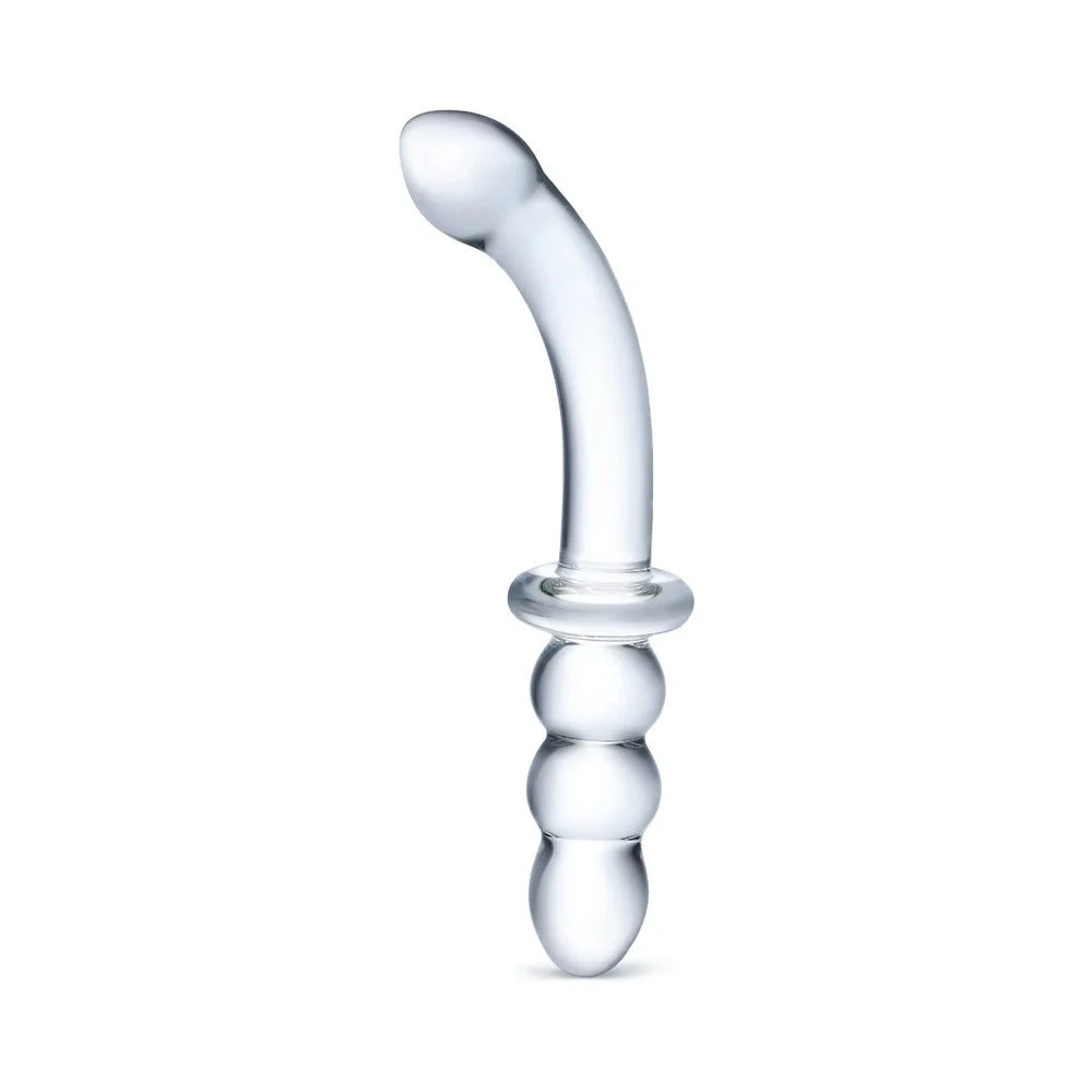 8"Ribbed G-Spot Glass Dildo