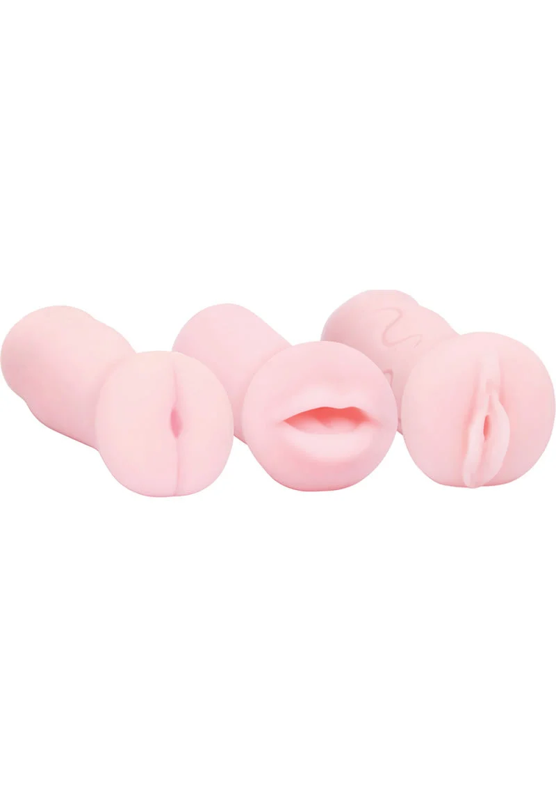 The 9's Pocket Pink Mini Masturbator-Trio
