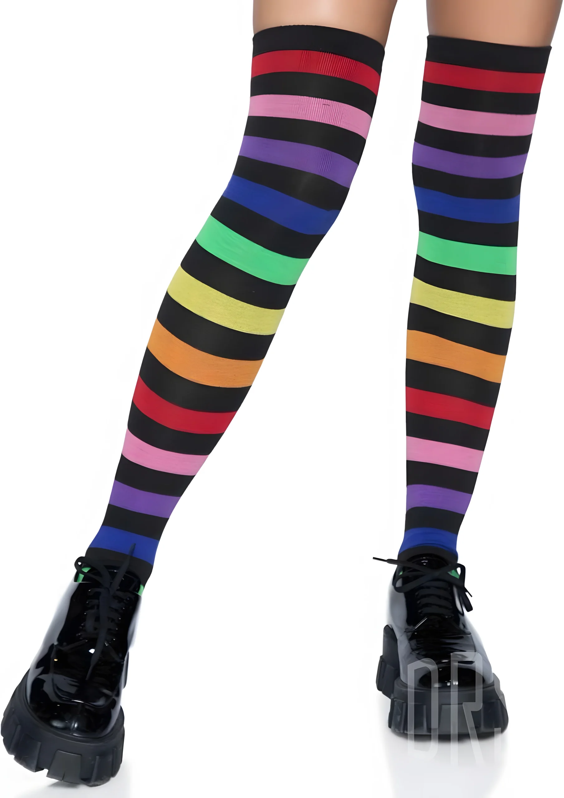 Aurora Rainbow Thigh High Socks