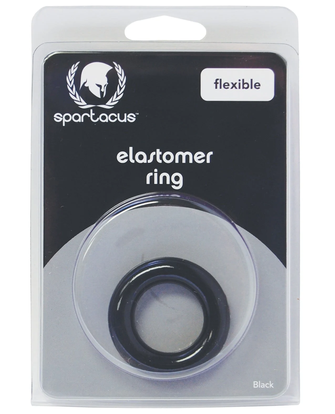 Spartacus Elastomer Relaxed Fit Cock Ring – Black for Penis Enhancement