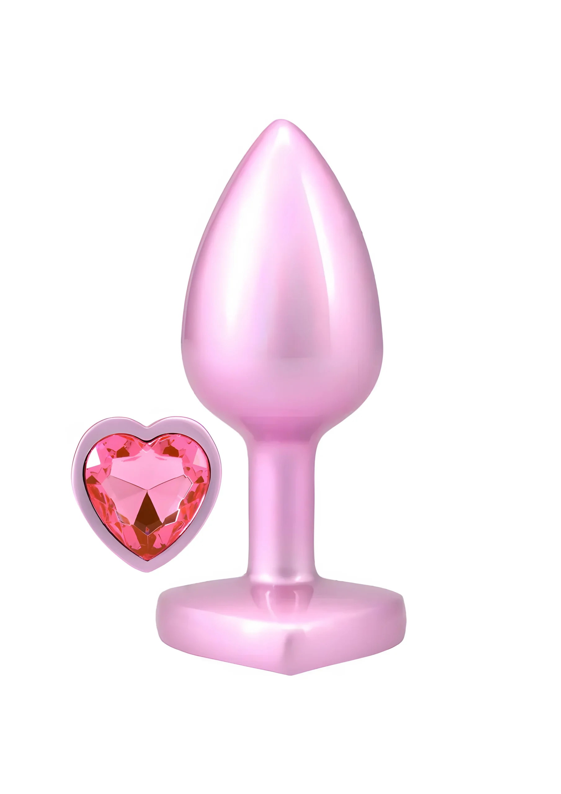 Booty Bling Metal Heart Plug Small Pink