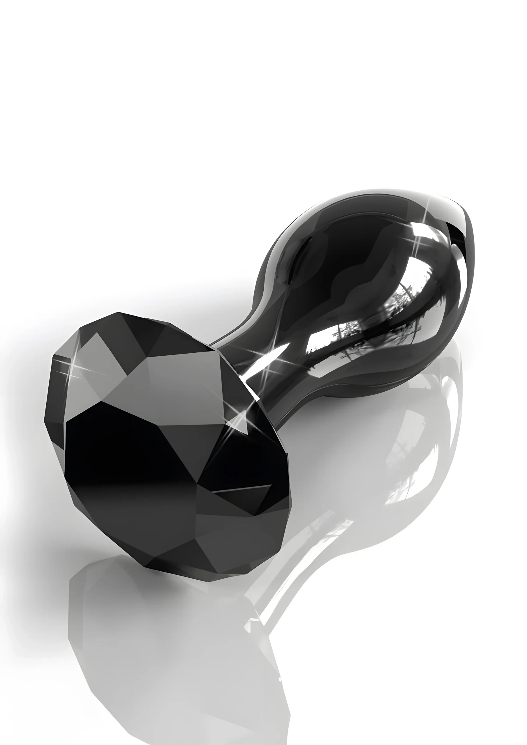 Black Jewel Glass Butt Plug