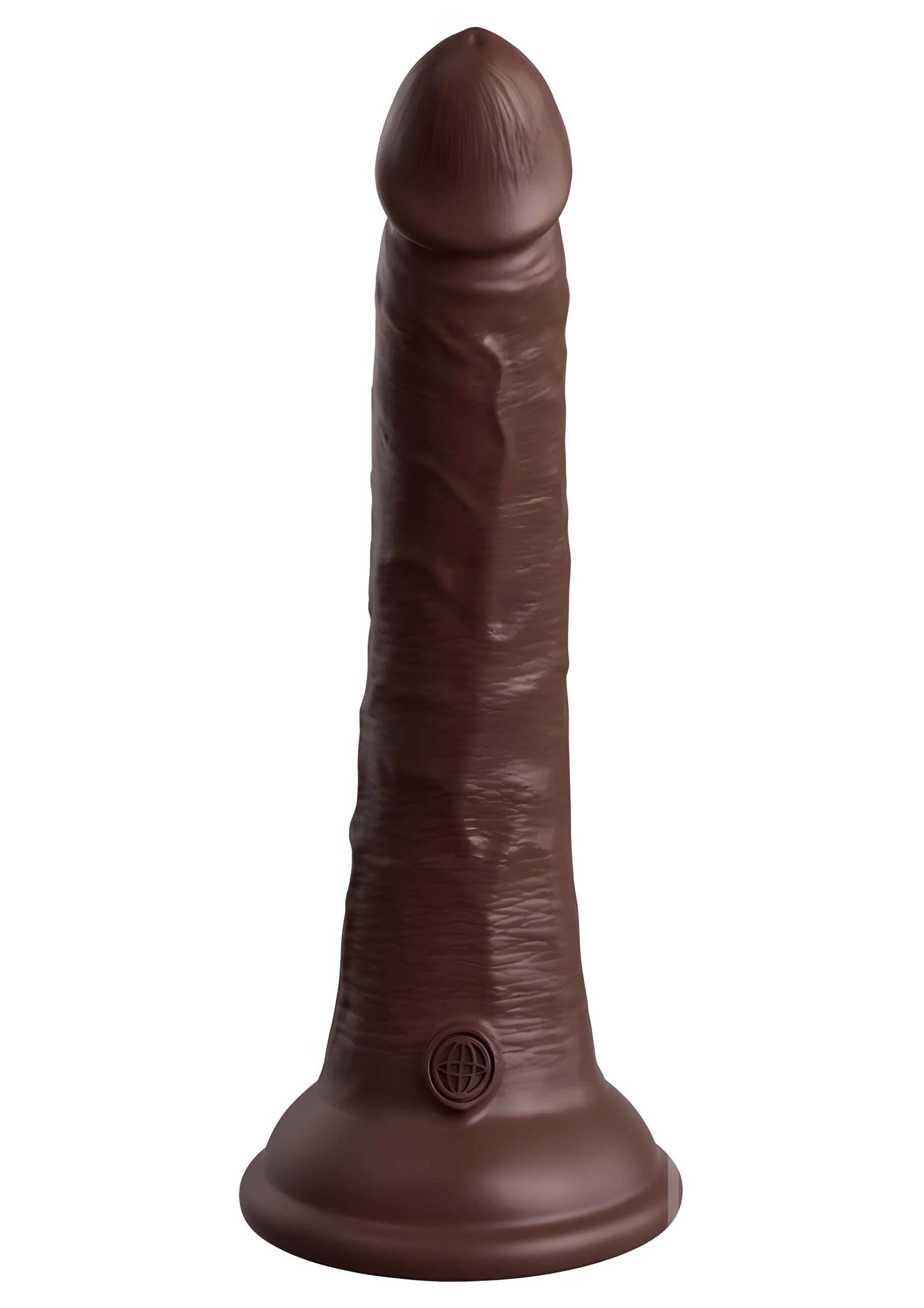 7 Inch Silicone Dual Density Cock Brown