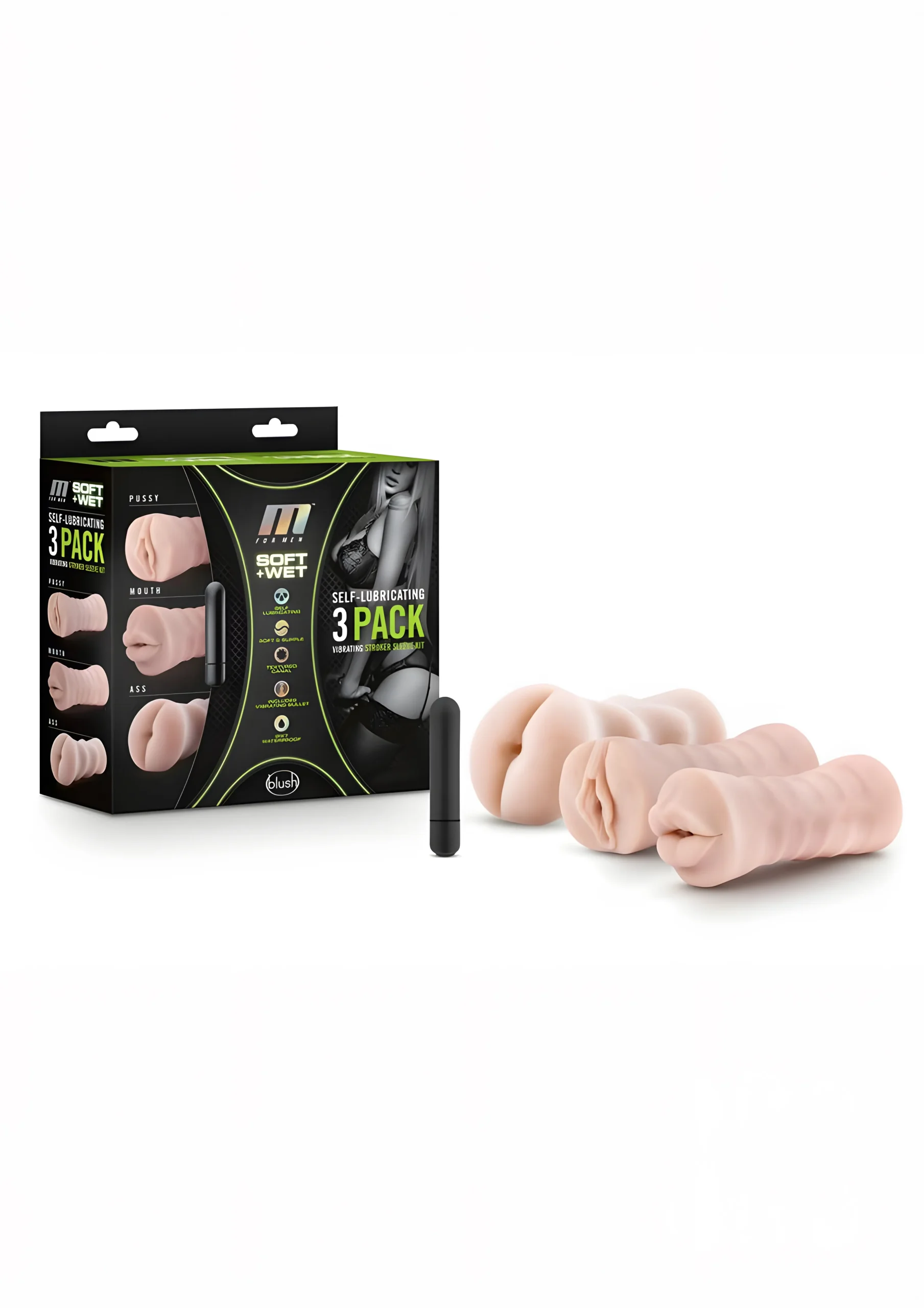 3 Pack Self Lubricating Strokers