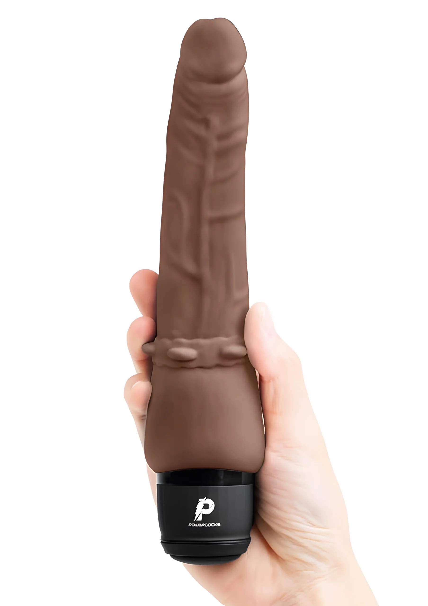 7 Inch Slim Realistic Brown Vibrator