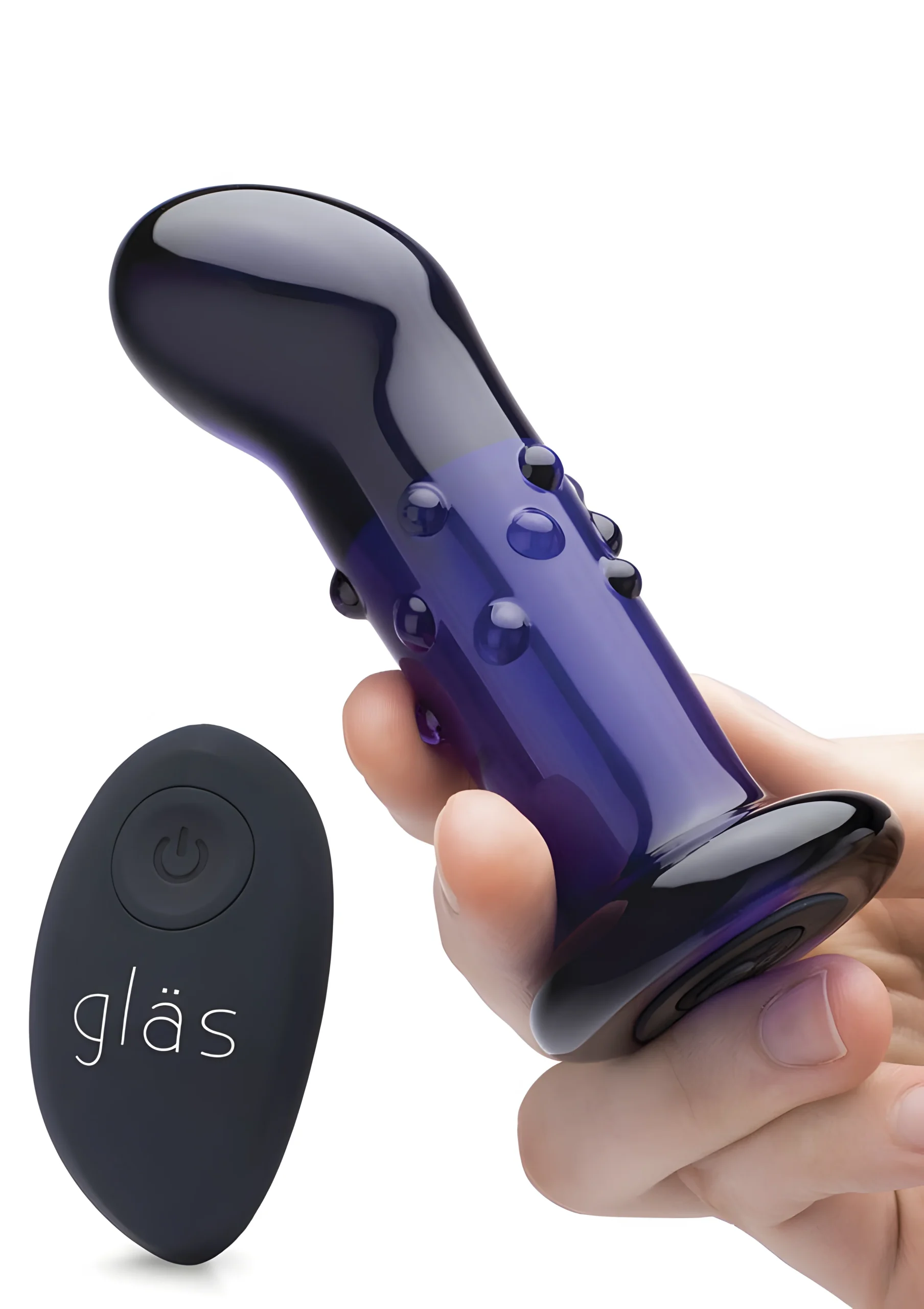 4 Inch Glass Vibrating Rechargeable Plug