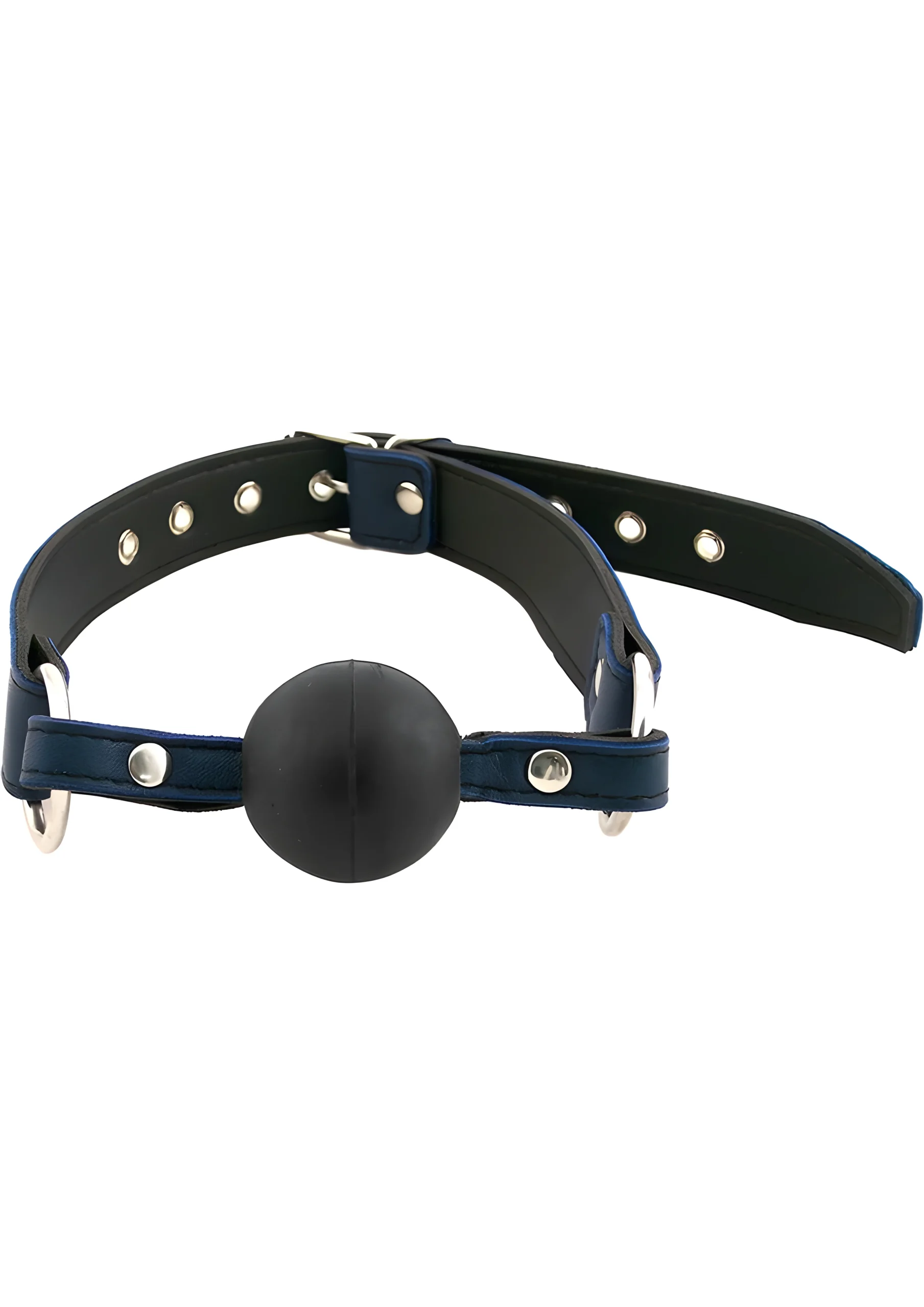 Blue Leather Ball Gag