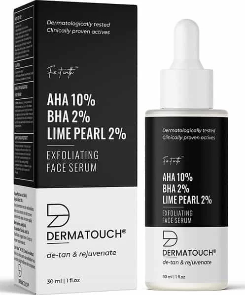 Worldwide Shipping Order Dermatouch Aha 10% Bha 2% Limepearl 2% Exfoliating Face Serum – 30ml Online