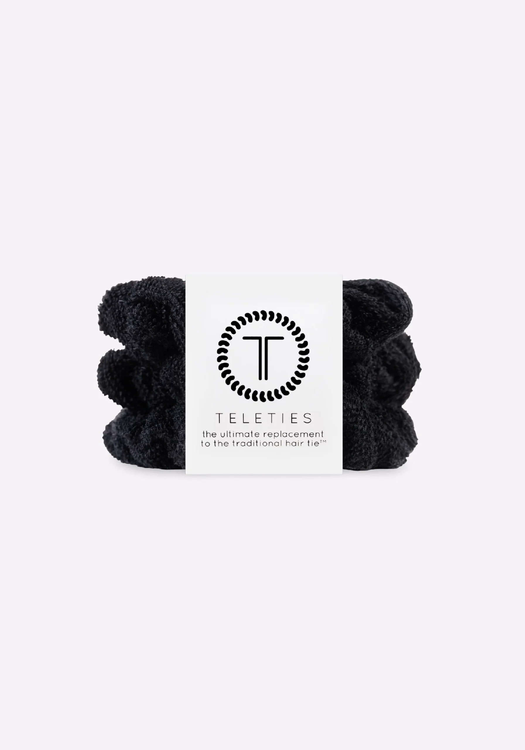 Jet Black Small Towel Scrunchies - 3 Pack