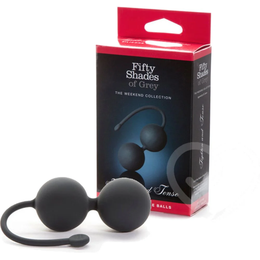 Fifty Shades of Grey Tighten and Tense Silicone Jiggle Balls, Black