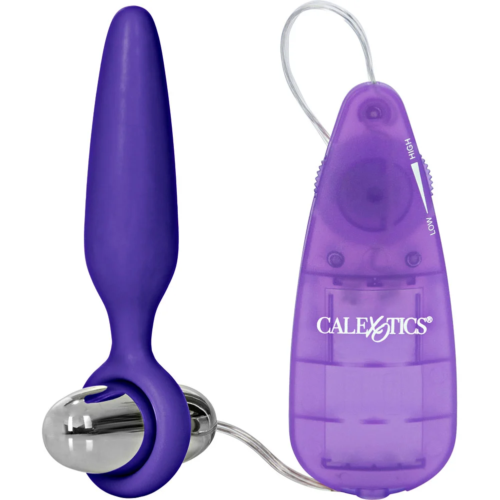 CalExotics Booty Call Booty Glider Vibrating Silicone Probe, 5", Purple